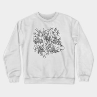 January Birth Month Flower Bouquet Drawing Crewneck Sweatshirt